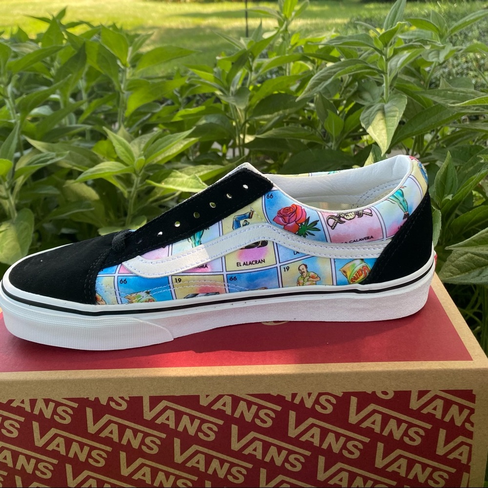 Vans Old Skool Los White & Multicolor Skate Shoes
